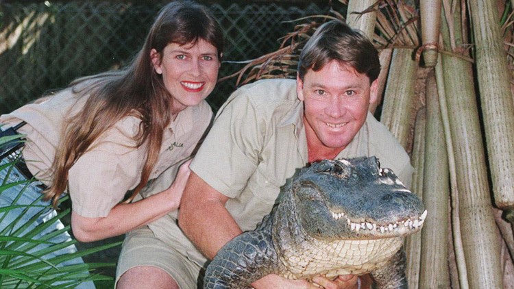 Terri, Steve, and Crocodile Irwin.