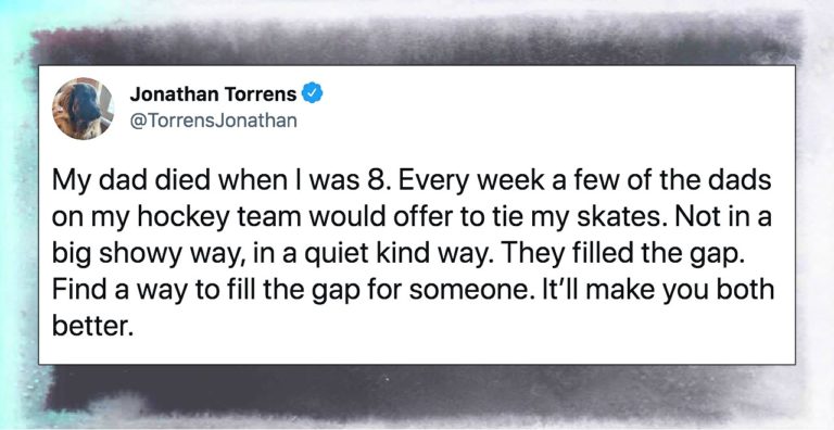 Touching twitter thread after story of dads helping 8-year-old