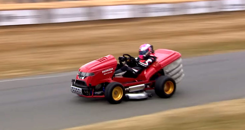Watch This Honda Lawnmower Go Over 130mph
