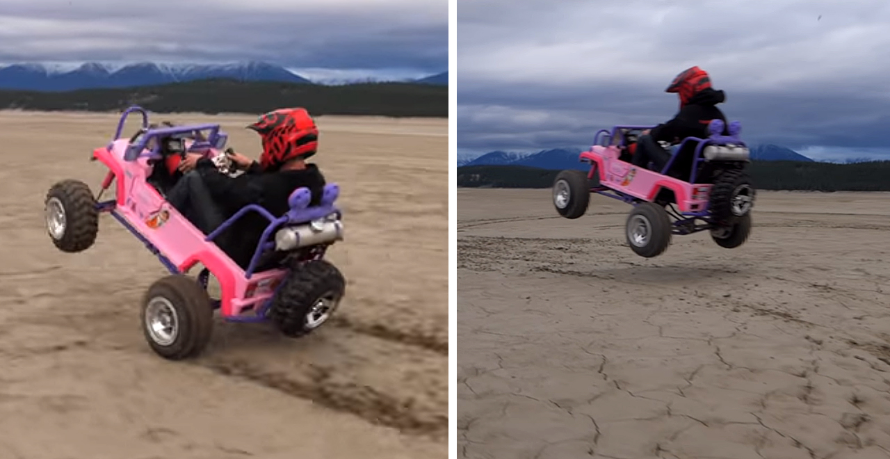 Geniuses Put Real Engine Inside Power Barbie Jeep