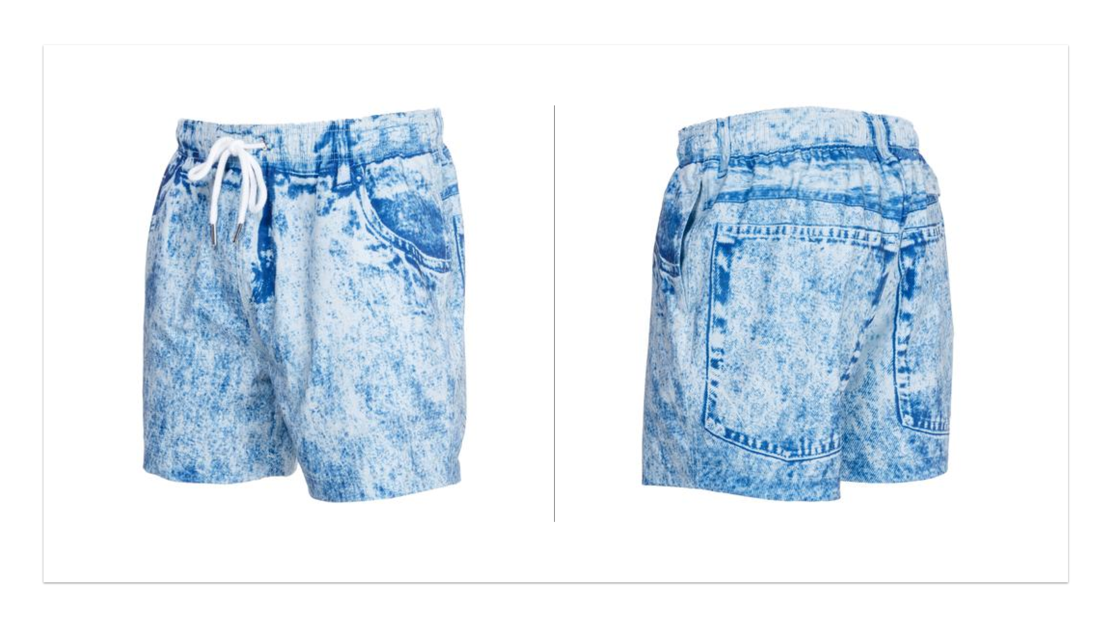 blue jean swim shorts