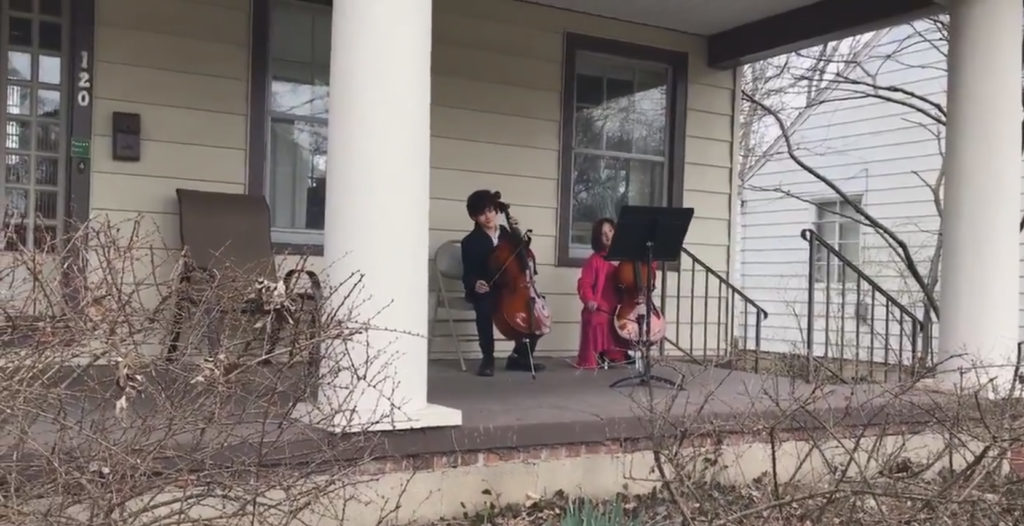 Kids Play Cello Concert for Elderly Neighbor in Isolation